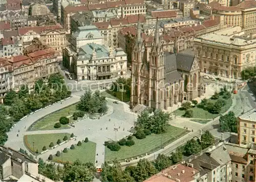 AK / Ansichtskarte Praha_Prahy_Prague Platz des Friedens Fliegeraufnahme Praha_Prahy_Prague