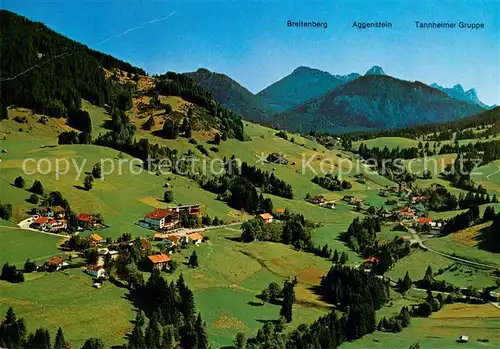 AK / Ansichtskarte Jungholz_Tirol Fliegeraufnahme mit Breitenberg Aggenstein Tannheimer Gruppe Jungholz Tirol