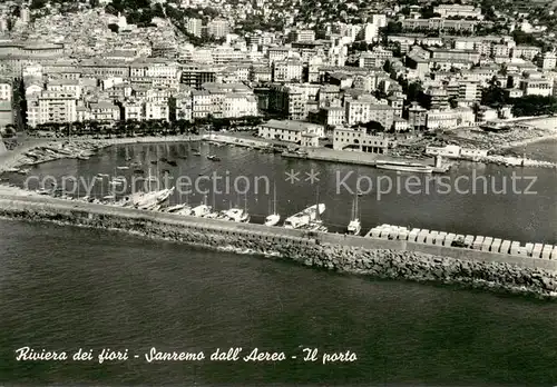 AK / Ansichtskarte Sanremo dall aereo Il porto Sanremo