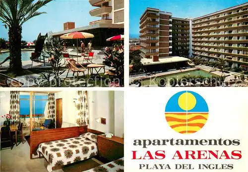 AK / Ansichtskarte Playa_del_Ingles Apartamentos Las Arenas Pool Zimmer Playa_del_Ingles