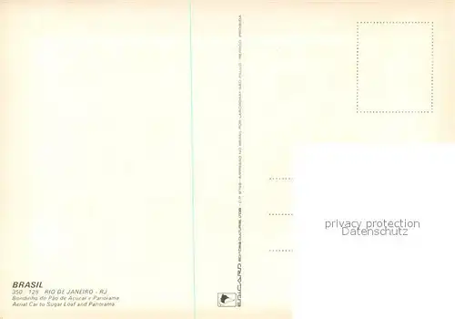 AK / Ansichtskarte Rio_de_Janeiro Aerial Car to Sugar Leaf and Panorama Rio_de_Janeiro