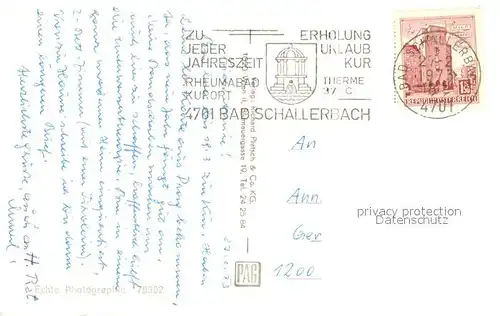 AK / Ansichtskarte Bad_Schallerbach Panorama Kurhaus Unterwasser Gymnastik Kabine Kurheim der Angestellen Versicherung Linzerheim Kurheim I Bad_Schallerbach