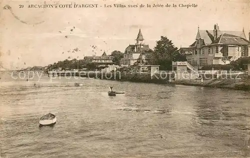 AK / Ansichtskarte Arcachon_33 Les Villas vues de la Jetee de la Chapelle 