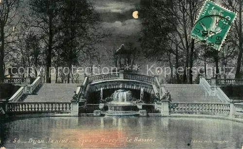 AK / Ansichtskarte Dijon_21 La nuit Square Darcy Le Bassin 