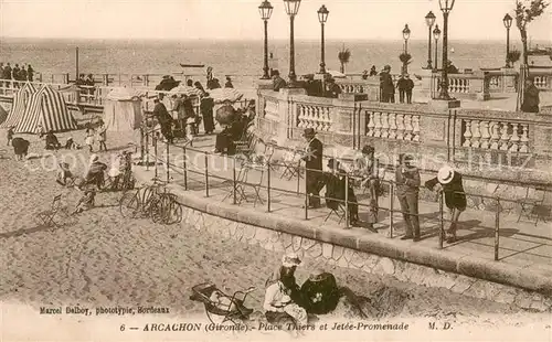 AK / Ansichtskarte Arcachon_33 Place Thiers et Jetee Promenade 