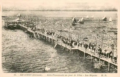 AK / Ansichtskarte Arcachon_33 Jetee Promenade un jour de Fetes Les Regates 