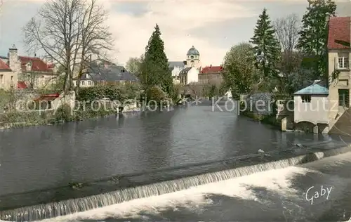 AK / Ansichtskarte Alencon_61 Le Barrage sur la Sarthe Au fond lEglise Notre Dame 