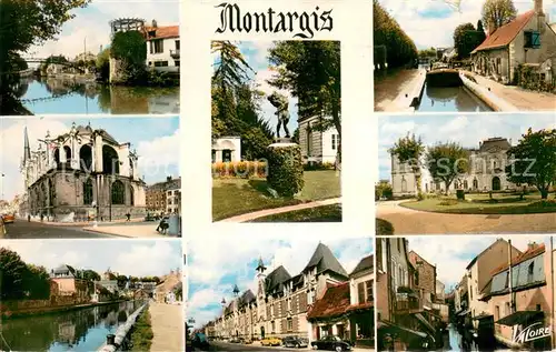 AK / Ansichtskarte Montargis_Loiret Le canal Lecluse de la Reinette Eglise Sainte Madeleine LHotel de ville Le canal de Briare Lhopital Vieux quartier Montargis Loiret