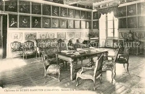 AK / Ansichtskarte Bussy Rabutin Chateau de Bussy Rabutin Salon des Hommes de Guerre 