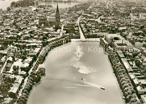 AK / Ansichtskarte Schwerin_Mecklenburg Fliegeraufnahme See Schwerin_Mecklenburg