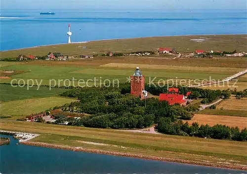 AK / Ansichtskarte Neuwerk_Cuxhaven_Nordseebad Fliegeraufnahme mit Leuchtturm Nordseeinsel Neuwerk_Cuxhaven