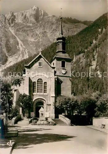 AK / Ansichtskarte Chamonix Mont Blanc Eglise et le Brevent Chamonix