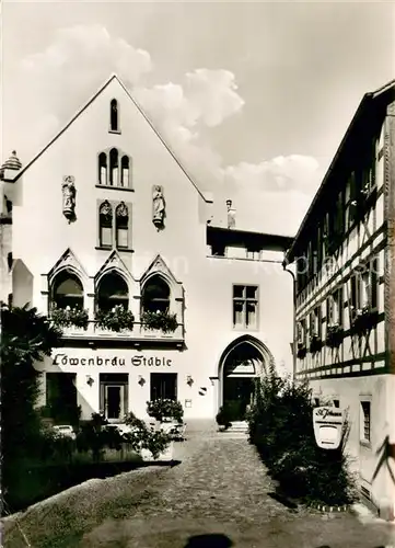 AK / Ansichtskarte Konstanz_Bodensee St. Johann Hotel Restaurant Loewenbraeustueble Konstanz_Bodensee