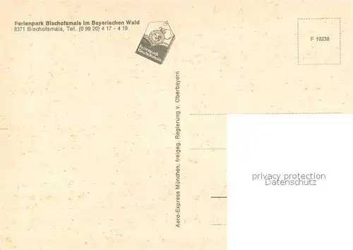 AK / Ansichtskarte Bischofsmais Fliegeraufnahme Ferienpark Bischofsmais