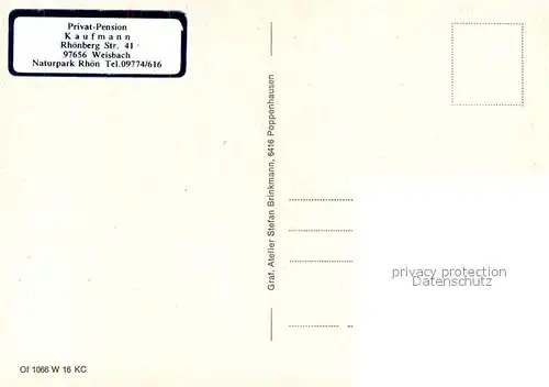 AK / Ansichtskarte Weisbach_Unterfranken Pension Kaufmann Weisbach Unterfranken