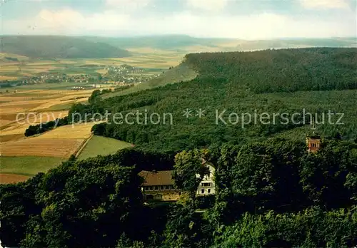 AK / Ansichtskarte Hameln_Weser Fliegeraufnahme Cafe Restaurant Kluetturm Hameln Weser