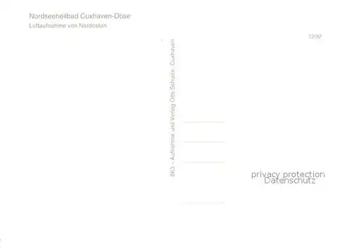 AK / Ansichtskarte Cuxhaven_Doese_Nordseebad Fliegeraufnahme mit Strand Cuxhaven_Doese_Nordseebad