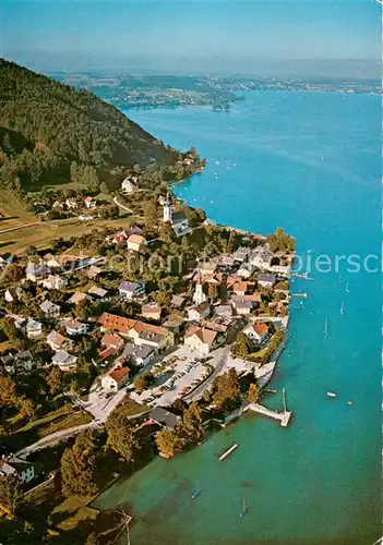 AK / Ansichtskarte Attersee Bade  und Erholungsort am Attersee Fliegeraufnahme Attersee