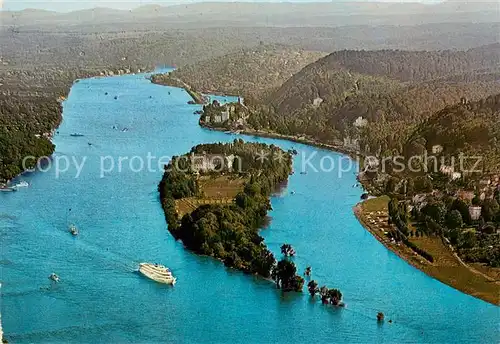 AK / Ansichtskarte Koenigswinter Fliegeraufnahme Insel Nonnenwerth Drachenfels Koenigswinter