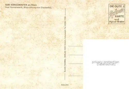 AK / Ansichtskarte Koenigswinter Fliegeraufnahme Insel Nonnenwerth Drachenfels Koenigswinter