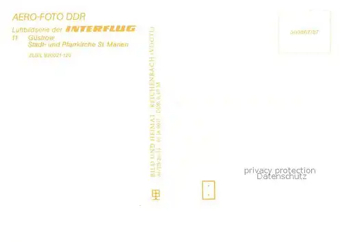 AK / Ansichtskarte Guestrow_Mecklenburg_Vorpommern Fliegeraufnahme Pfarrkirche Guestrow_Mecklenburg