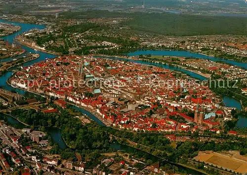 AK / Ansichtskarte Luebeck Fliegeraufnahme Hansestadt Luebeck