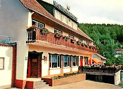 AK / Ansichtskarte Mespelbrunn Restaurant Pension Brigitte Mespelbrunn