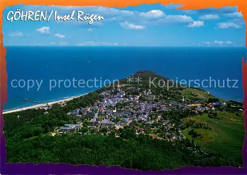 AK / Ansichtskarte Goehren_Ruegen Fliegeraufnahme mit Strand Goehren Ruegen