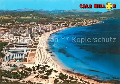 AK / Ansichtskarte Cala_Millor_Mallorca Kuestenpanorama Fliegeraufnahme Cala_Millor_Mallorca