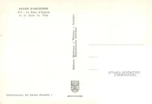 AK / Ansichtskarte Arcachon_33 Bassin d Arcachon Banc d Arguin et la dune du Pilat vue aerienne 