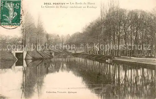 AK / Ansichtskarte Pontivy Les Bords du Blavet Le Chemin du Halae conduisant au Rondage Pontivy