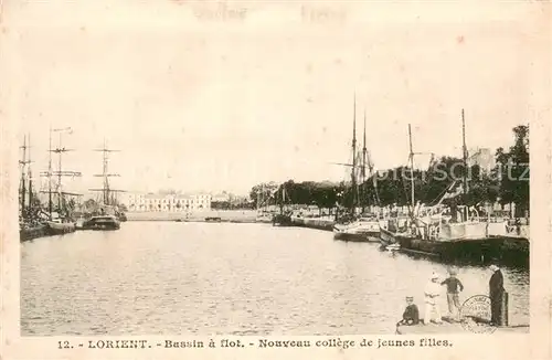AK / Ansichtskarte Lorient_Morbihan_Bretagne Bassin a flot Nouveau college de jeunes filles Lorient_Morbihan_Bretagne