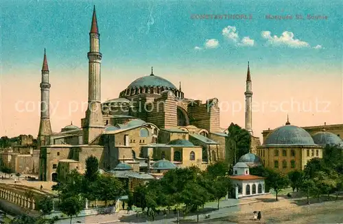 AK / Ansichtskarte Constantinople Mosquee St Sophie Constantinople