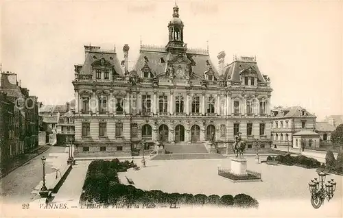 AK / Ansichtskarte Vannes_56 Hotel de Ville et la Place 