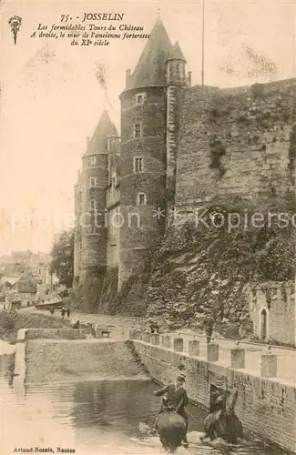 AK / Ansichtskarte Josselin Le formidables Tours du Chateau Josselin