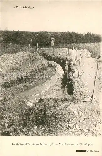 AK / Ansichtskarte Pro_Alesia Le theatre dAlesia en Juillet 1906 Mur interieur de l hemicycle Pro_Alesia