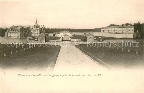 AK / Ansichtskarte Chantilly_60 Chateau de Chantilly Vue generale prise de la route des Lions 