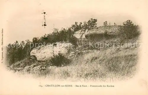 AK / Ansichtskarte Chatillon sur Seine Bec a Vent Promenade des Roches Chatillon sur Seine