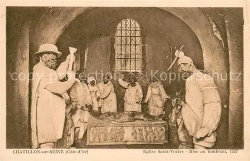 AK / Ansichtskarte Chatillon sur Seine Eglise Saint Vorles Mise au tombeau 1527 Chatillon sur Seine