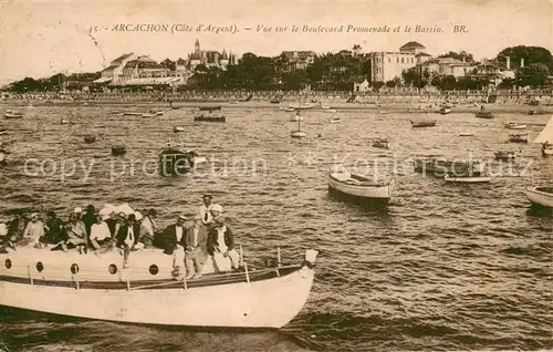 AK / Ansichtskarte Arcachon_33 Vue sur le Boulevard Promenade et le Bassin 