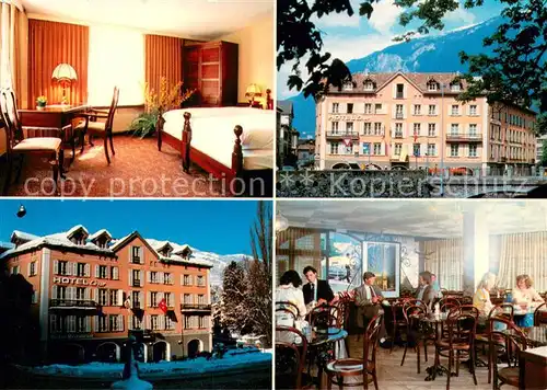 AK / Ansichtskarte Chur_GR Hotel Chur Gaestezimmer Gastraum Chur_GR