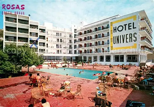 AK / Ansichtskarte Rosas_Costa_Brava_Cataluna Hotel Univers Pool Rosas_Costa