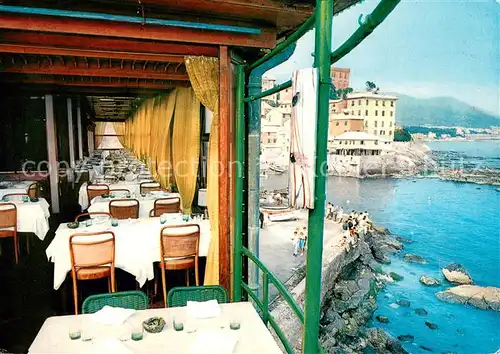 AK / Ansichtskarte Genova_Genua_Liguria Ristorante Vittorio al Mare Boccadasee Genova_Genua_Liguria