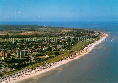 AK / Ansichtskarte Cuxhaven_Doese_Nordseebad Fliegeraufnahme mit Strand Cuxhaven_Doese_Nordseebad