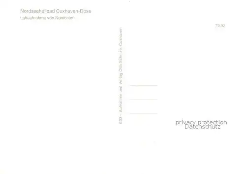 AK / Ansichtskarte Cuxhaven_Doese_Nordseebad Fliegeraufnahme mit Strand Cuxhaven_Doese_Nordseebad