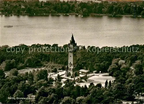 AK / Ansichtskarte Berlin Grunewaldturm Fliegeraufnahme Berlin