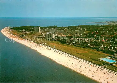 AK / Ansichtskarte Cuxhaven_Doese_Nordseebad Fliegeraufnahme mit Strand Cuxhaven_Doese_Nordseebad