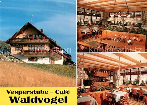 AK / Ansichtskarte Feldberg_Schwarzwald Vesperstube Cafe Waldvogel Feldberg Schwarzwald