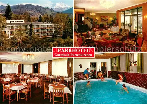 AK / Ansichtskarte Garmisch Partenkirchen Parkhotel Bundeswehr Sozialwerke e.V. Schwimmbad  Garmisch Partenkirchen