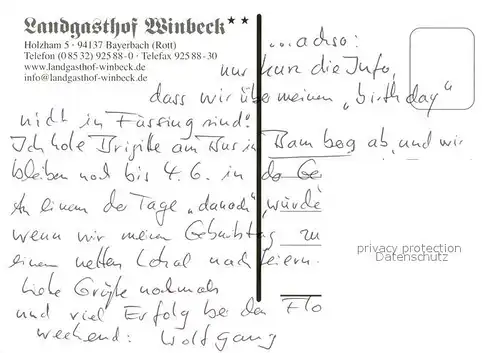 AK / Ansichtskarte Bayerbach_Rott Landgasthof Winbeck Bayerbach Rott